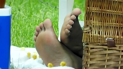 Ebony Soles With White Toes